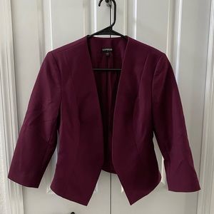 Maroon Cropped Women’a Blazer
